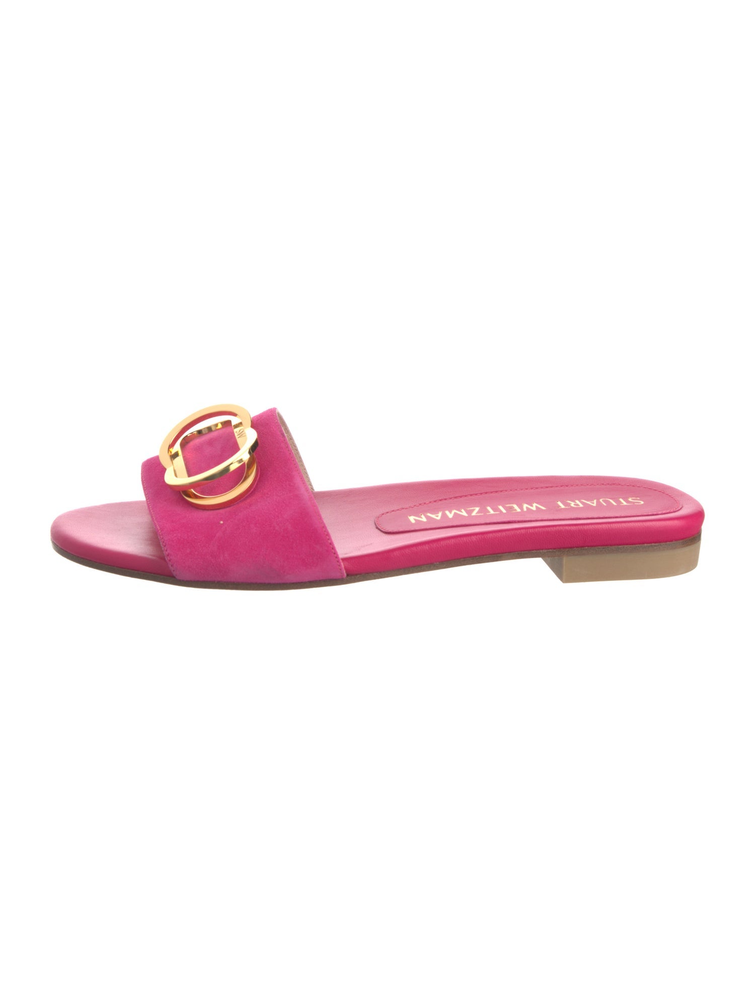 Stuart Weitzman Suede Slides